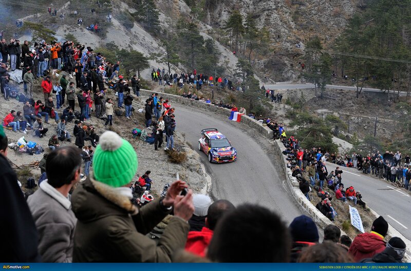 Rally Car on Mountain Road — Green, Energetic