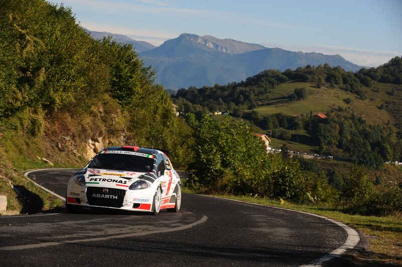 Rally Car on Mountain Road — White