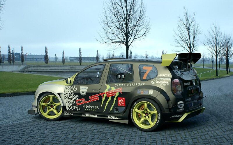 Rally Car on Pavement — Black