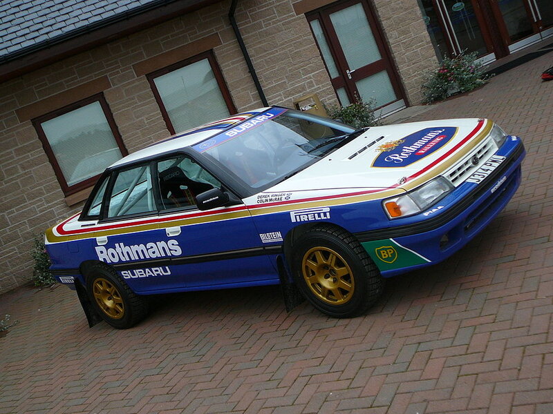 Rally Car on Pavement — Blue
