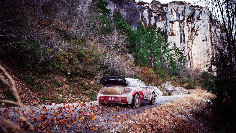 Rally Car on Road — Brown