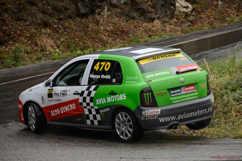 Rally Car on Road — Green, Dynamic, Photograph