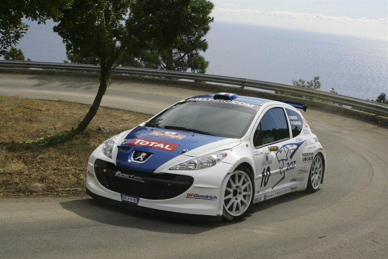Rally Car on Road — White