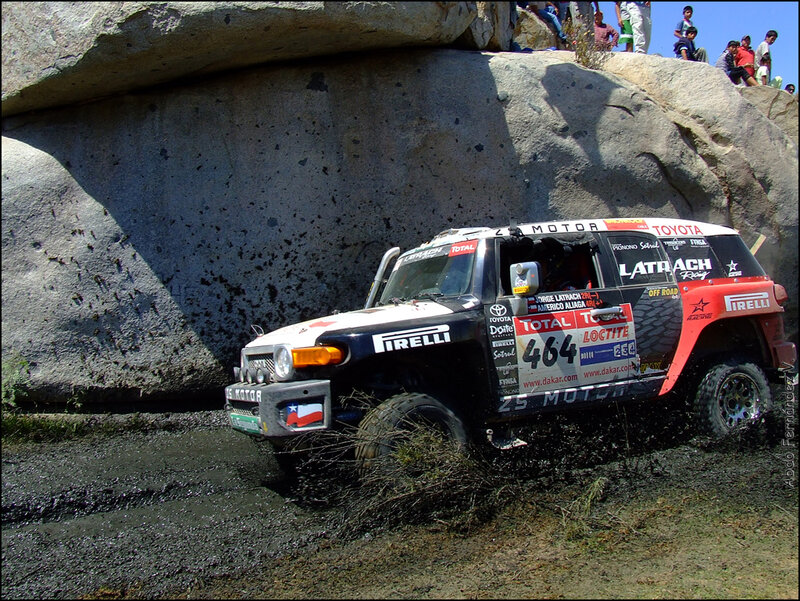 Rally Car on Rocky Terrain — Black