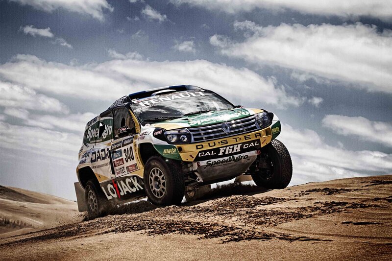 Rally Car on Sand Dune — Brown, Dramatic, Afternoon