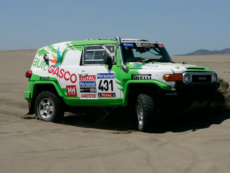Rally Car on Sand — Green