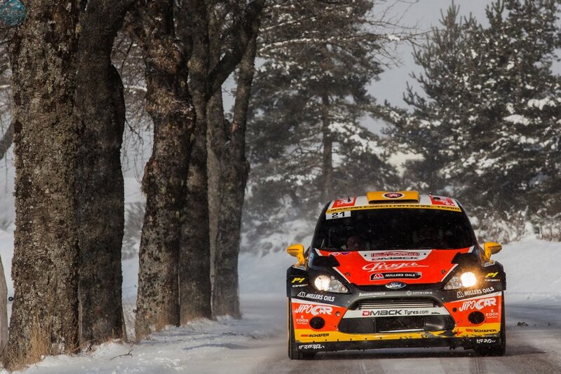 Rally Car on Snow — Red