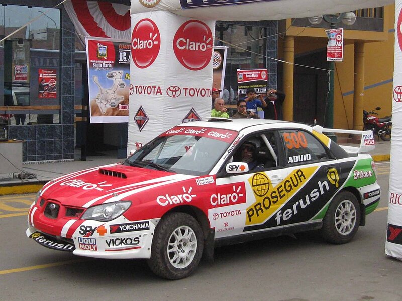 Rally Car on Street — Red