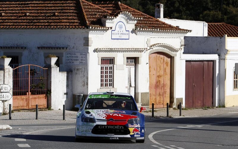 Rally Car on Street — White