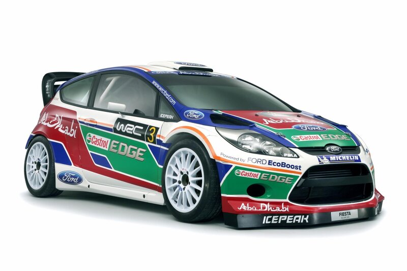 Rally Car on White Background