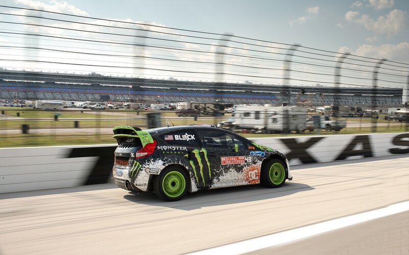 rally car racing on track