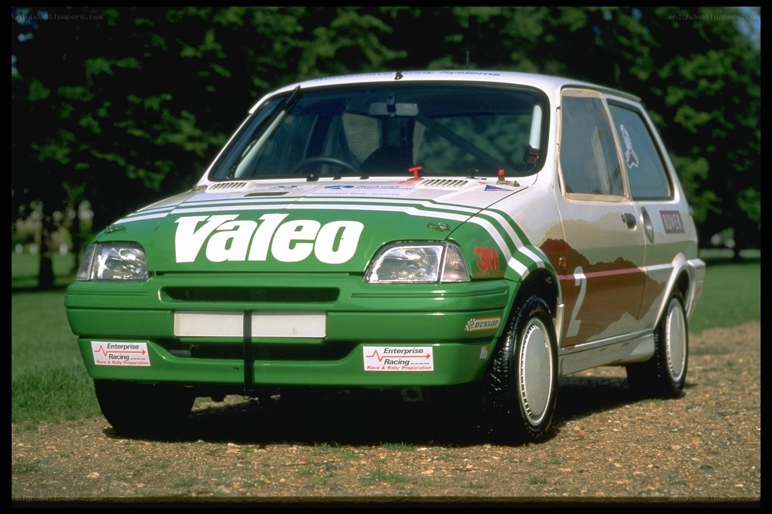 Rally car with Valeo branding