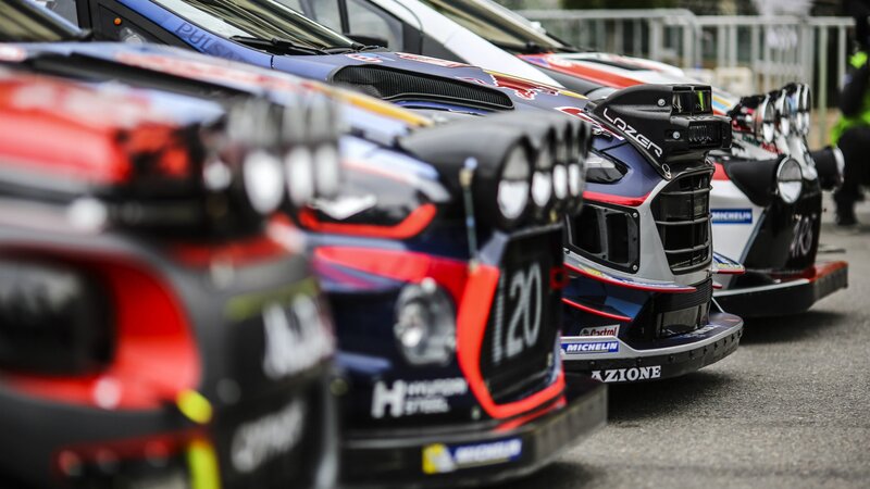 Rally Cars in a Row