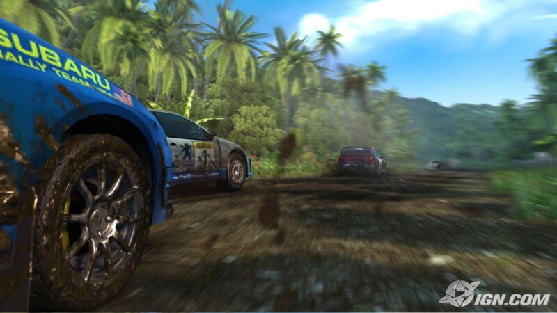 rally cars on muddy track