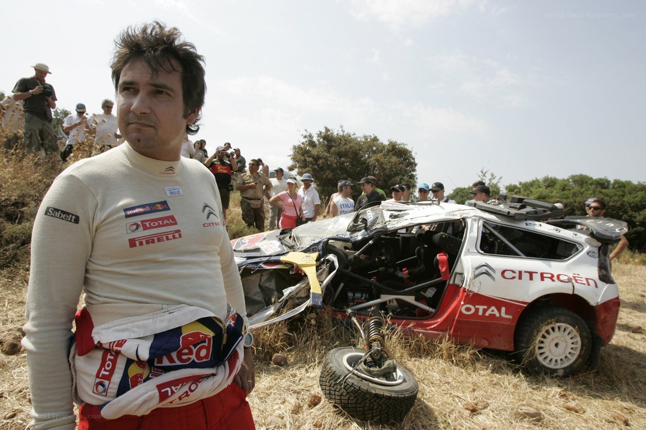 Rally driver after crash