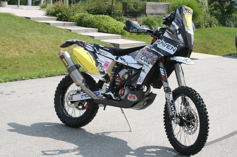 Rally Motorcycle on Pavement