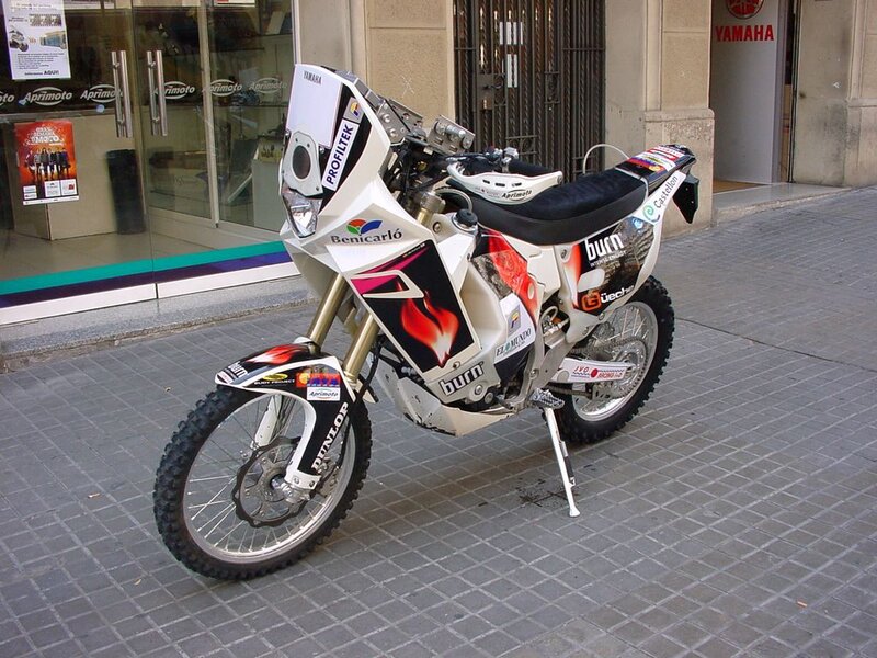 Rally Motorcycle on Street