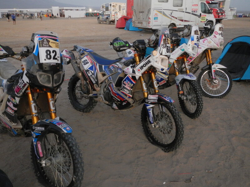 Rally Motorcycles in Desert