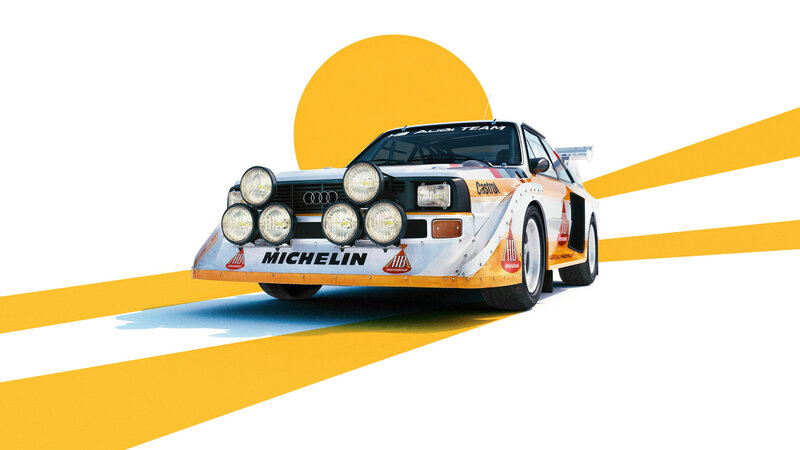 Rally Race Car — White, Dynamic