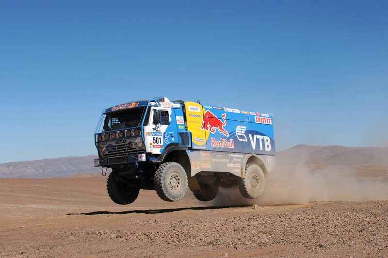 rally truck in desert