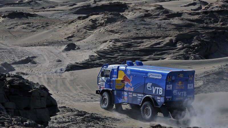 Rally truck in desert