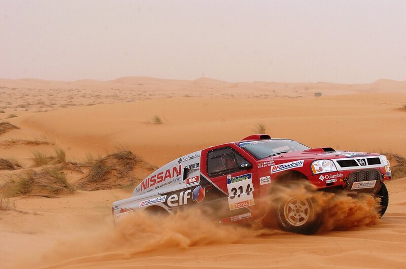 Rally Truck in Desert — Red, Dynamic