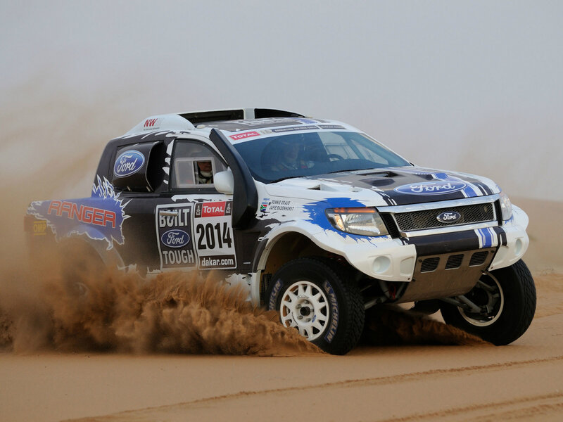 Rally Truck in Desert — White