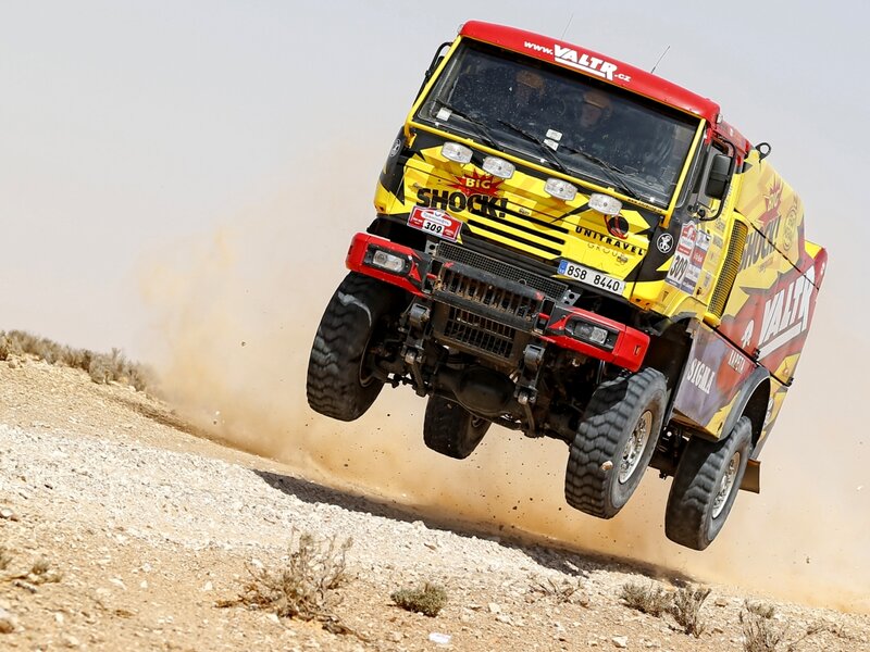 Rally Truck in Mid-air