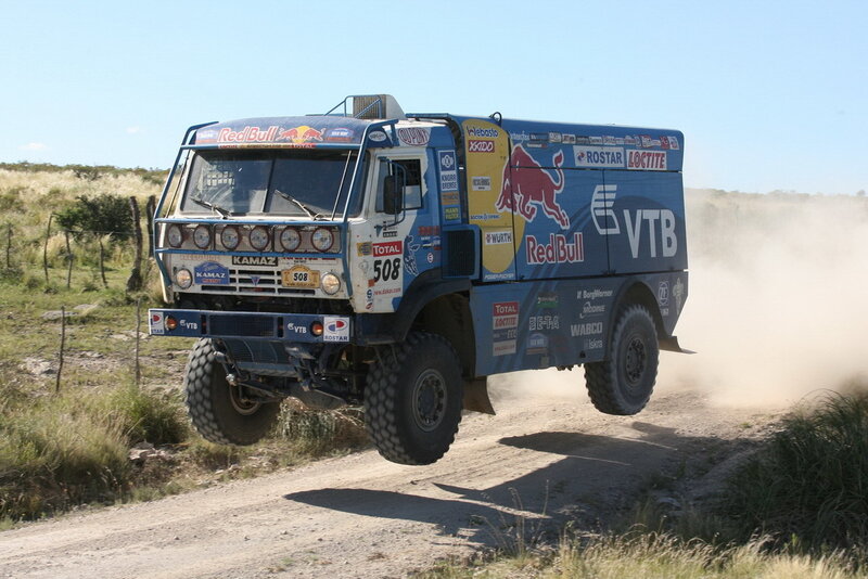 Rally Truck in Motion