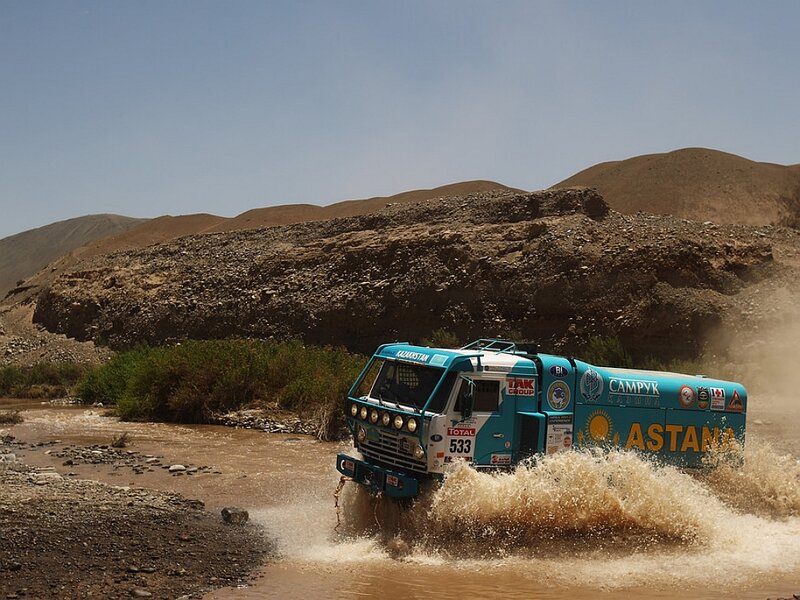 Rally Truck in River