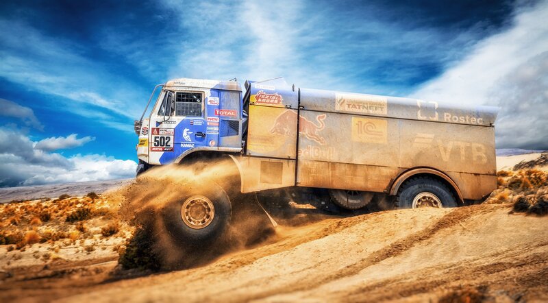 Rally Truck on Desert