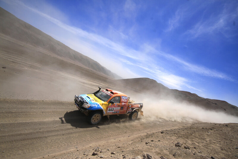 Rally Truck on Desert Track