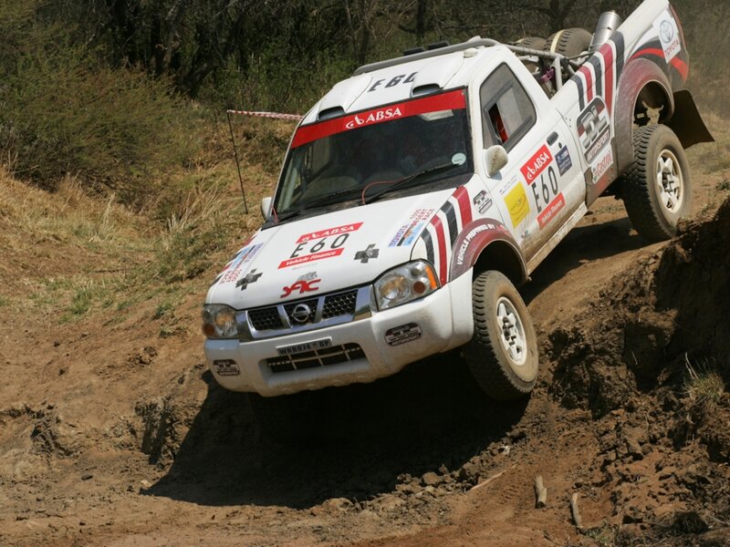 Rally Truck on Dirt — White, Action