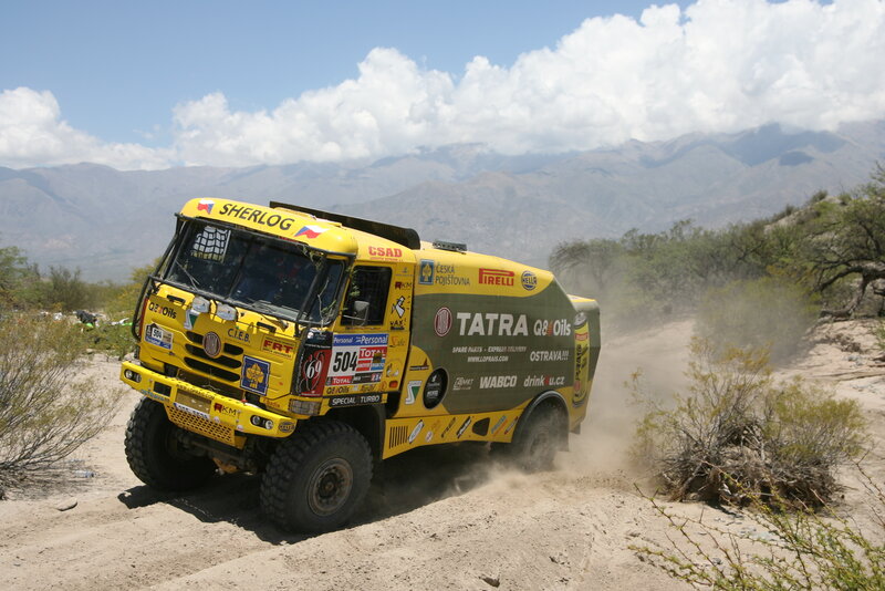 Rally Truck on Dirt — Yellow