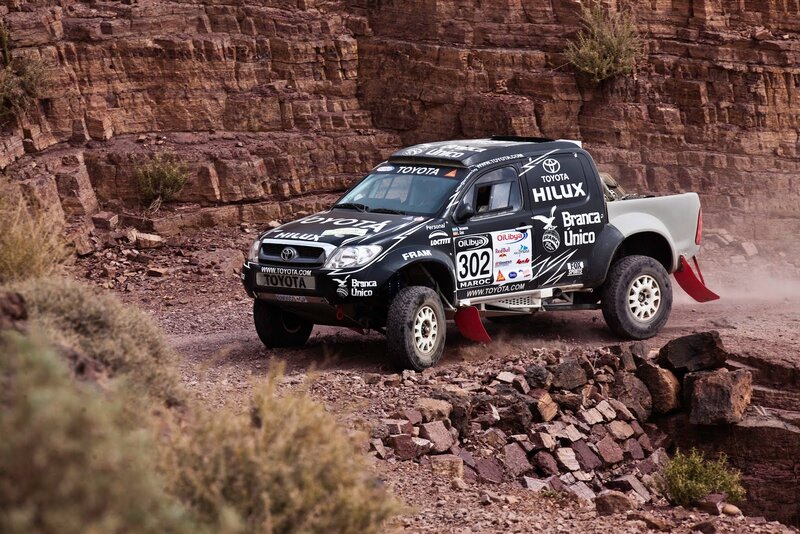 Rally Truck on Rocky Terrain