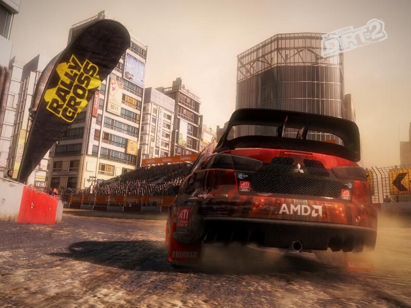 Rallycross race in city