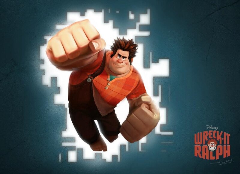 Ralph breaks through wall