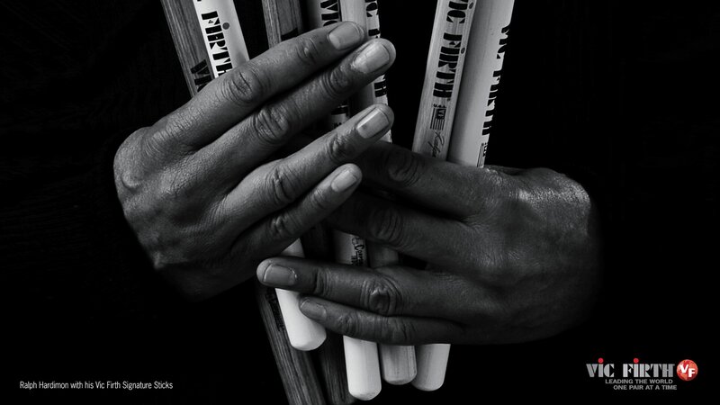 Ralph Hardimon with drumsticks