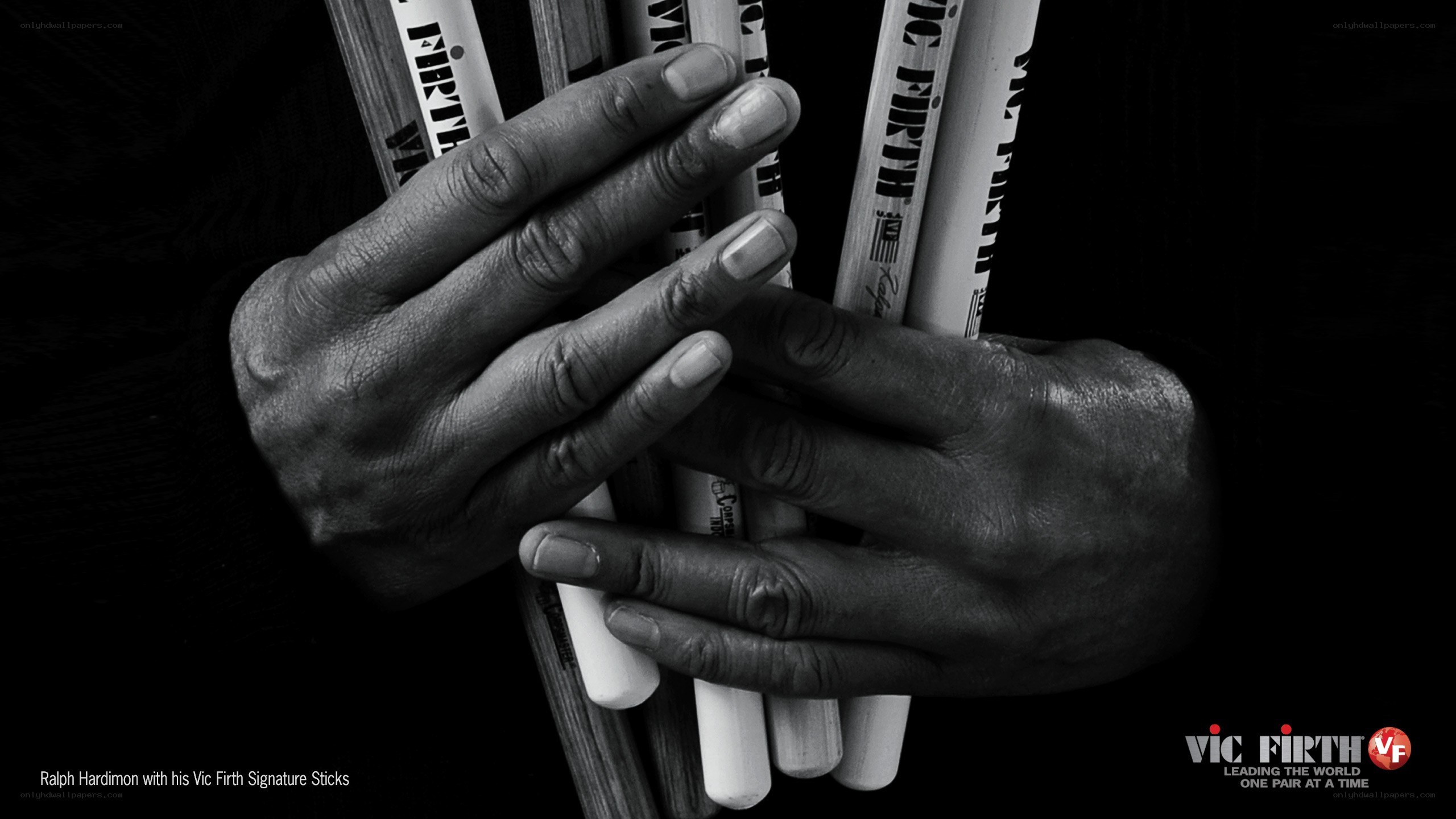 Ralph Hardimon with drumsticks