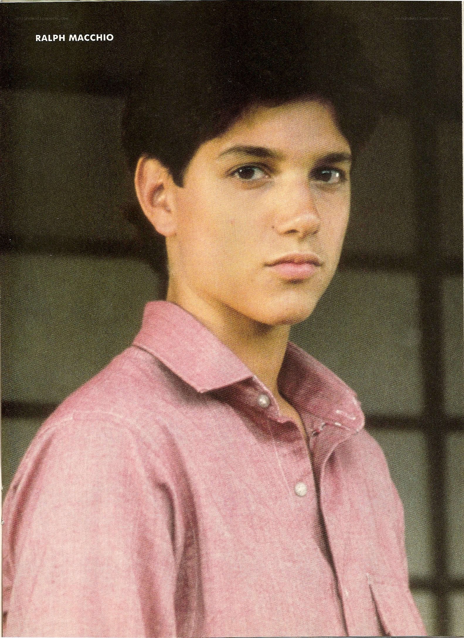 Ralph Macchio in pink shirt