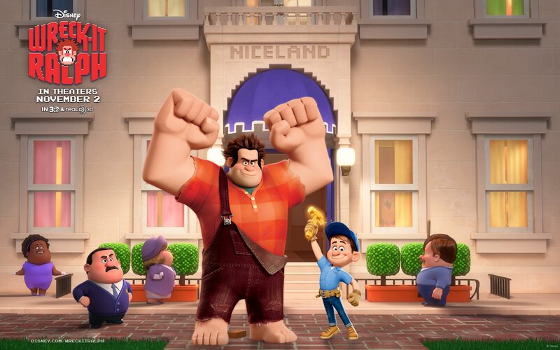 Ralph with Fists Raised — Orange