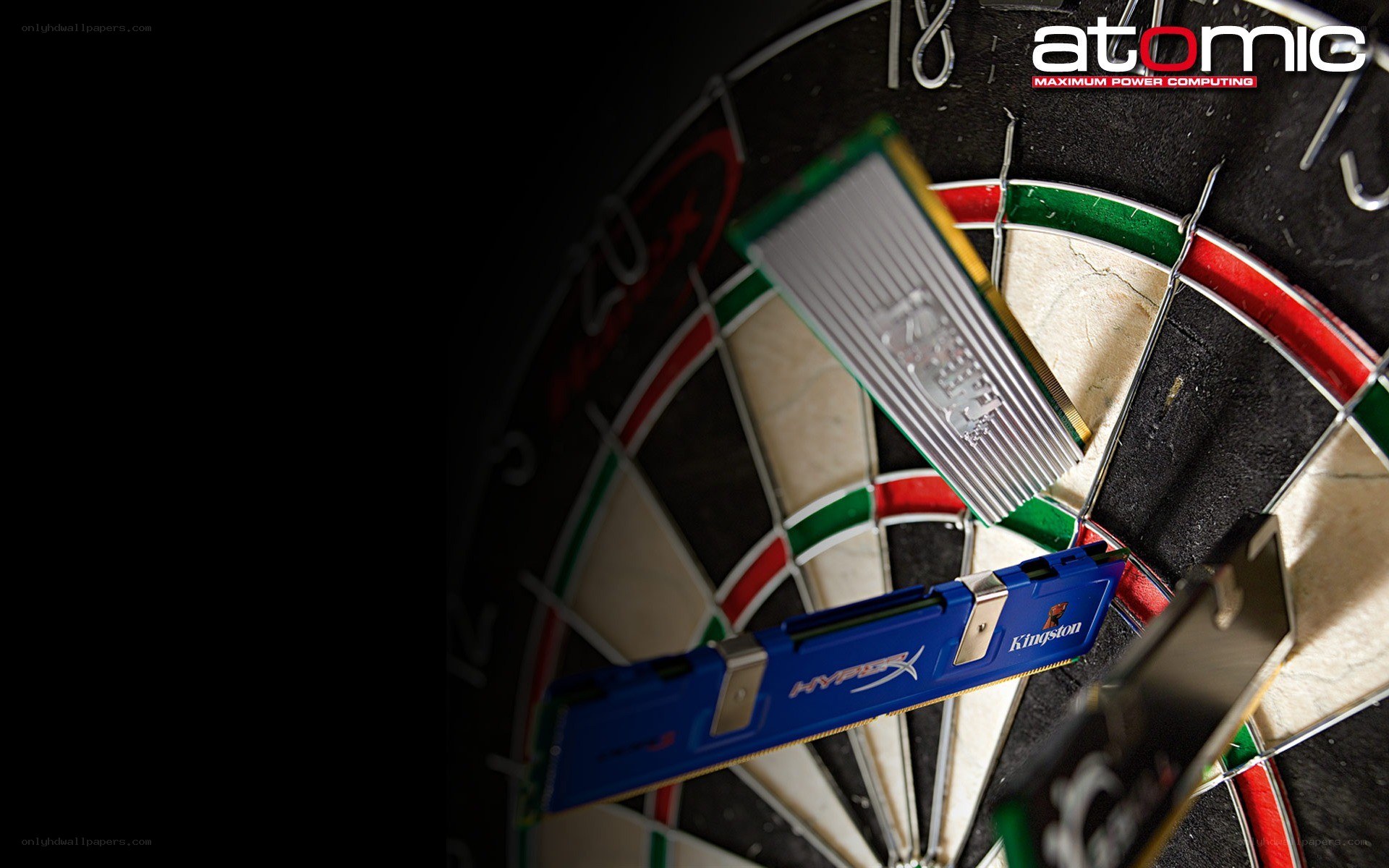 RAM modules on a dartboard