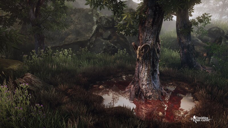 Ram Skull on Tree