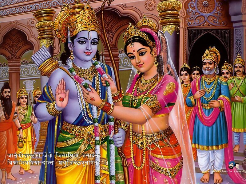 Rama and Sita wedding scene