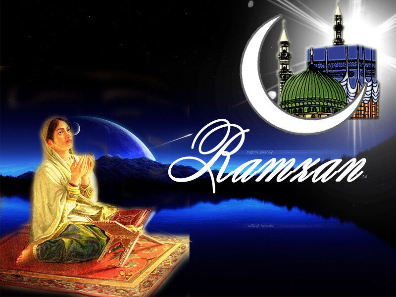 Ramadan prayer scene