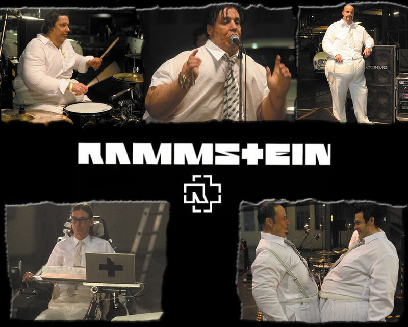 Rammstein band collage