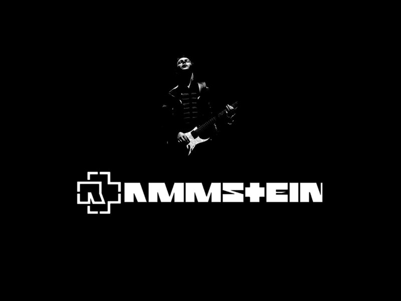 Rammstein band logo and guitarist