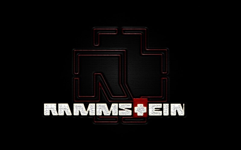 Rammstein Logo — Black, Dark, Digital Art, Text, White