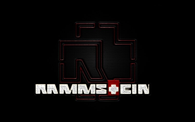 Rammstein logo on black background