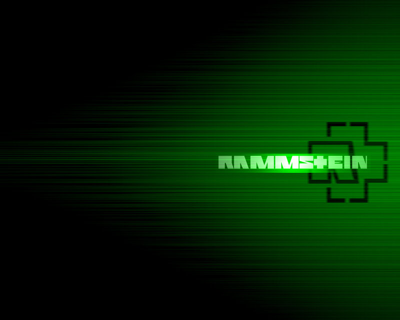Rammstein logo on green background